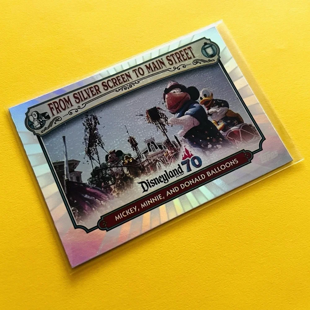 2025 Topps Disneyland‎ 70th MS-9 Mickey Minnie Donald Rainbow Foil